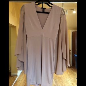 Beige/Tan Cape Dress
